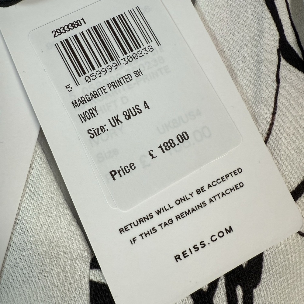 NWT Reiss Margarite Tie Neck Mini Dress - Picture 5 of 12